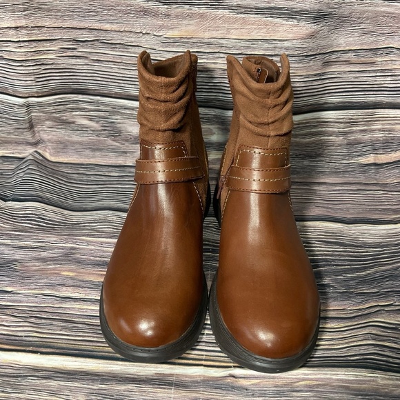Clarks Womens Aveleigh Boot Dark Tan Leather Boots Womens Size 11 M New - Picture 5 of 12